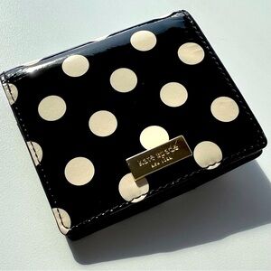 Kate Spade New York Polka Dot Small Patent Leather Bi-fold Wallet